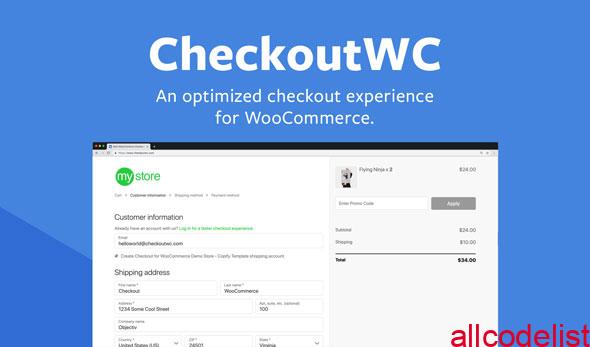 CheckoutWC v11.0.6 - Optimized Checkout Page for WooCommerce 1 1579369361 checkoutwc 1