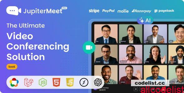 JupiterMeet Pro v2.1.7 - White Label Video Conference with AI & SaaS 1 1773917246 jupitermeet pro