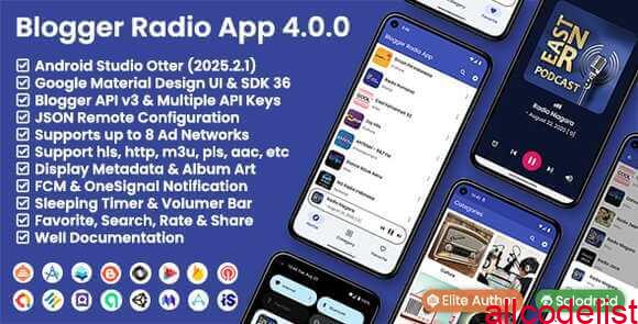 Blogger Radio App Blogger API Source 1