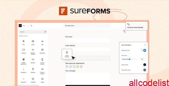 SureForms Pro v2.3.0 - Drag and Drop Form Builder for WordPress 1 SureForms Pro AI Drag Drop Form Builder for WordPress