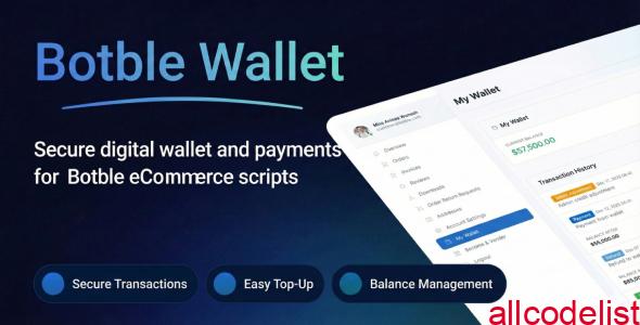 E-Wallet v1.0.4 - Payment Wallet System For Botble eCommerce scripts 1 preview image