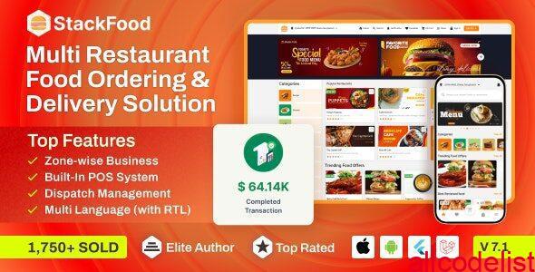 stackfood multi restaurant 7 0 food delivery app with laravel admin and restaurant panel